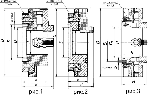 Схема патронов токарных механизированные для обработки труб