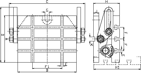 схема стола поворотного синусного, тип 5150 